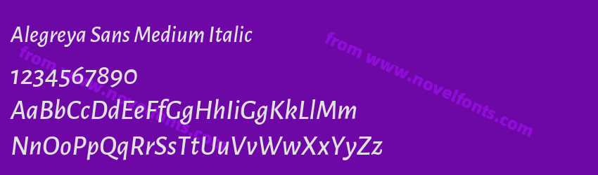 Alegreya Sans Medium ItalicPreview