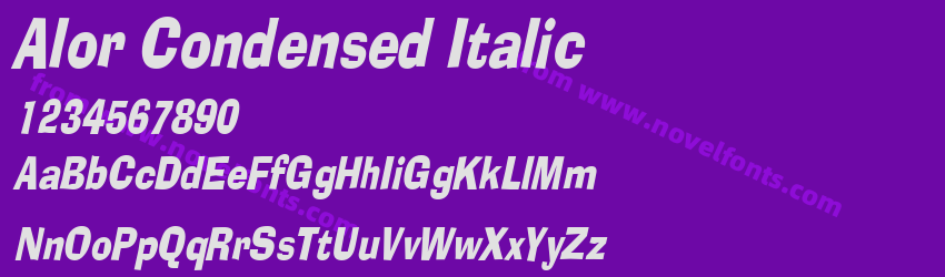 Alor Condensed ItalicPreview