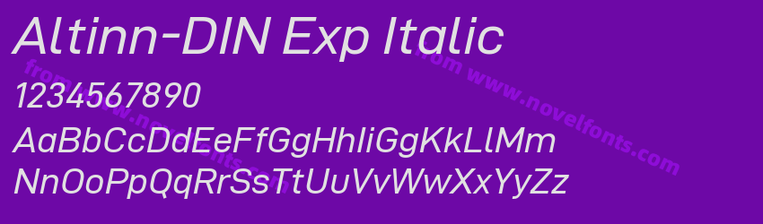 Altinn-DIN Exp ItalicPreview