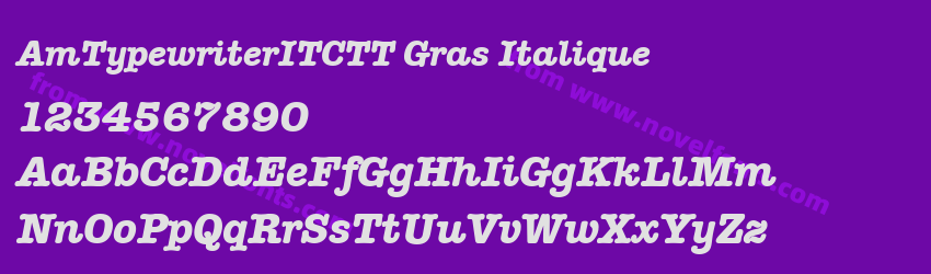 AmTypewriterITCTT Gras ItaliquePreview