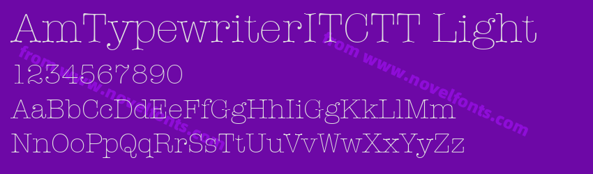 AmTypewriterITCTT LightPreview