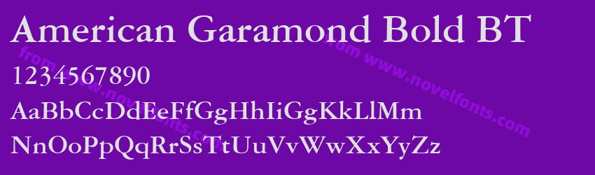 American Garamond Bold BTPreview