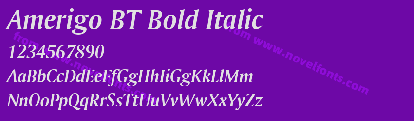 Amerigo BT Bold ItalicPreview