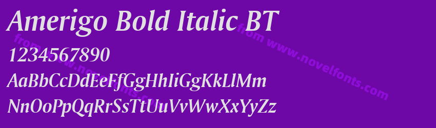 Amerigo Bold Italic BTPreview