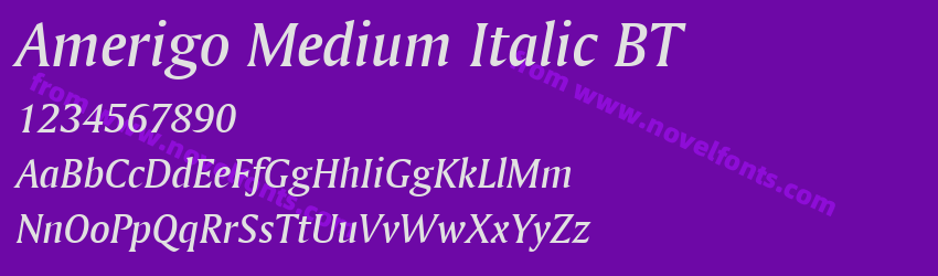 Amerigo Medium Italic BTPreview