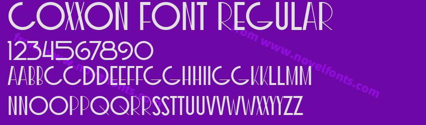 COXXON Font RegularPreview