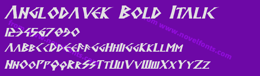 Anglodavek Bold ItalicPreview