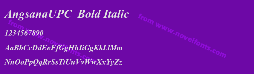 AngsanaUPC  Bold ItalicPreview