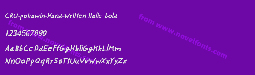 CRU-pokawin-Hand-Written Italic boldPreview