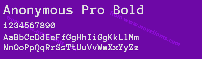 Anonymous Pro BoldPreview