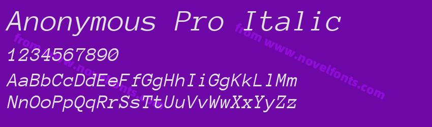 Anonymous Pro ItalicPreview