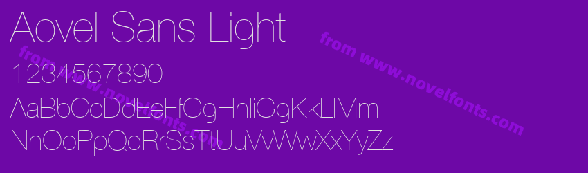 Aovel Sans LightPreview