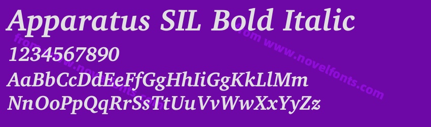 Apparatus SIL Bold ItalicPreview