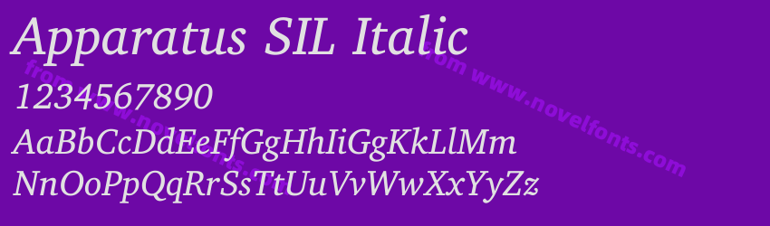 Apparatus SIL ItalicPreview