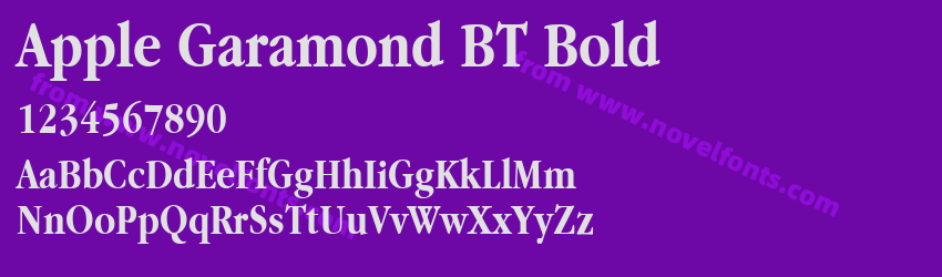 Apple Garamond BT BoldPreview