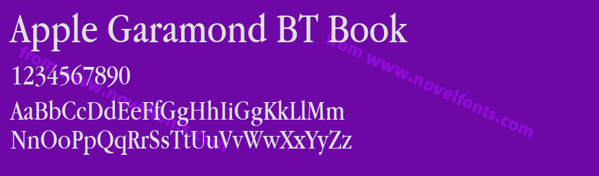 Apple Garamond BT BookPreview