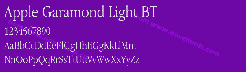 Apple Garamond Light BTPreview