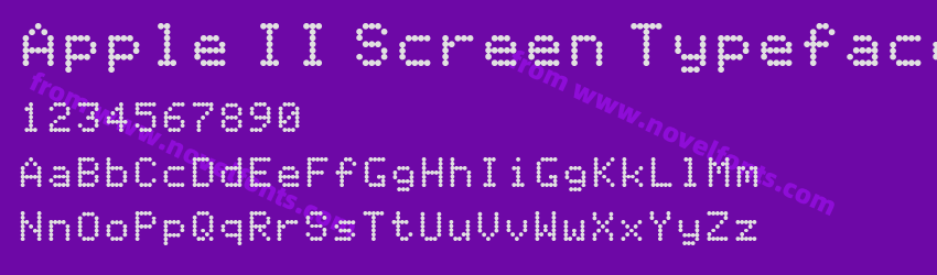 Apple II Screen TypefacePreview