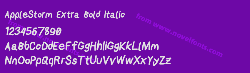 AppleStorm Extra Bold ItalicPreview