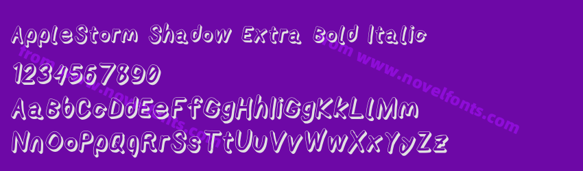 AppleStorm Shadow Extra Bold ItalicPreview