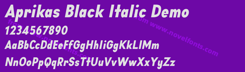 Aprikas Black Italic DemoPreview