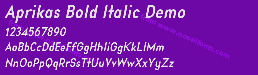 Aprikas Bold Italic DemoPreview