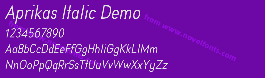 Aprikas Italic DemoPreview