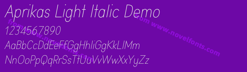 Aprikas Light Italic DemoPreview