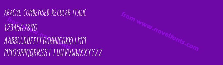 Aracne Condensed Regular ItalicPreview