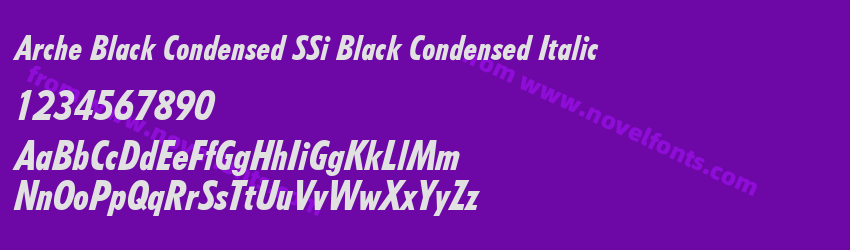 Arche Black Condensed SSi Black Condensed ItalicPreview