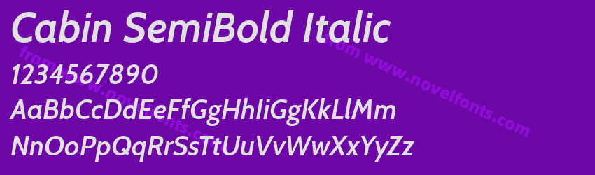 Cabin SemiBold ItalicPreview