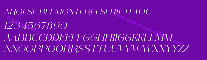 Arolse Belmonteria Serif ItalicPreview