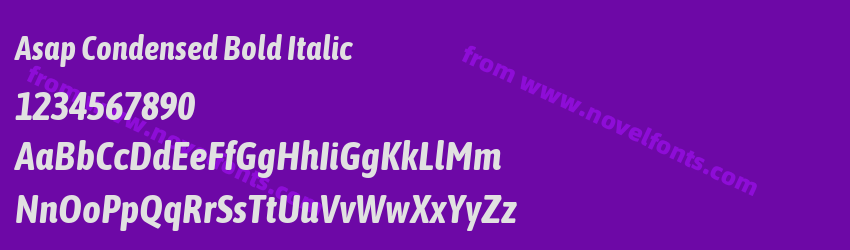 Asap Condensed Bold ItalicPreview