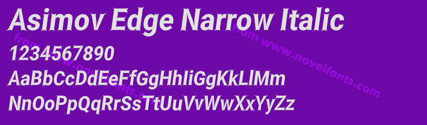 Asimov Edge Narrow ItalicPreview