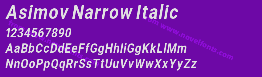 Asimov Narrow ItalicPreview