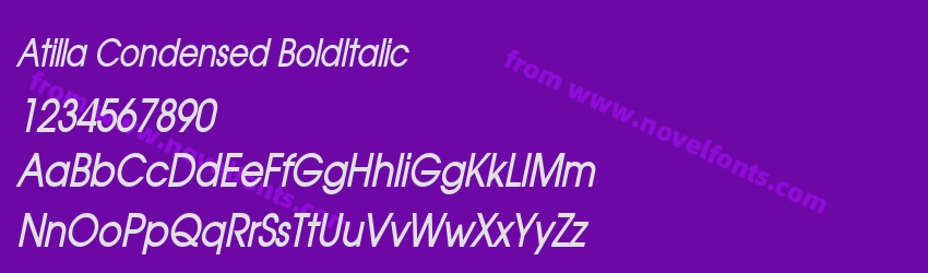 Atilla Condensed BoldItalicPreview