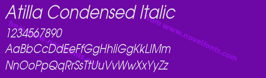 Atilla Condensed ItalicPreview