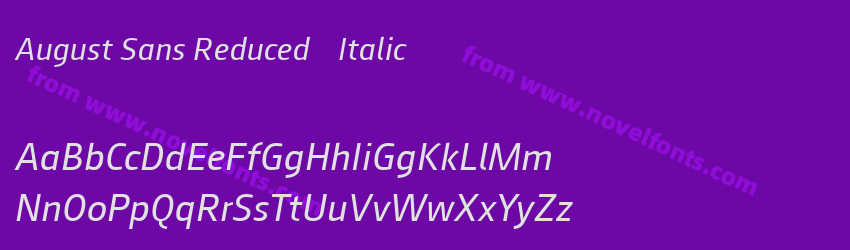 August Sans Reduced 56 ItalicPreview