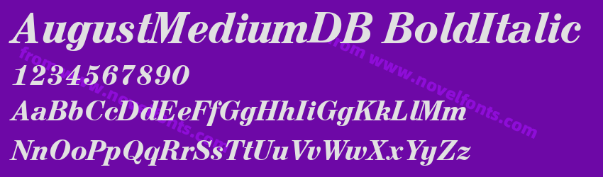 AugustMediumDB BoldItalicPreview