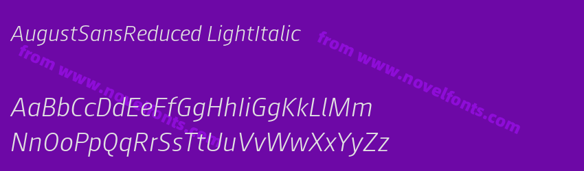 AugustSans-46LightItalicPreview