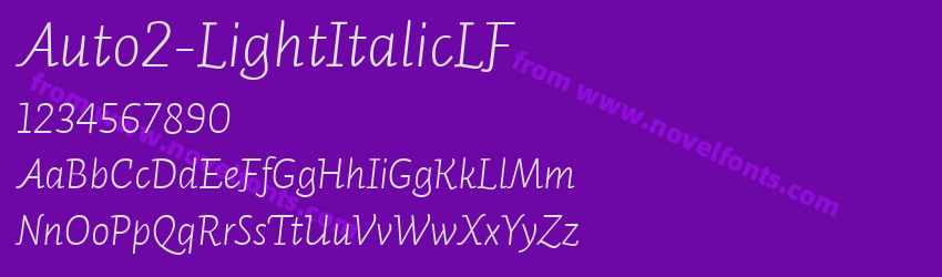 Auto2-LightItalicLFPreview