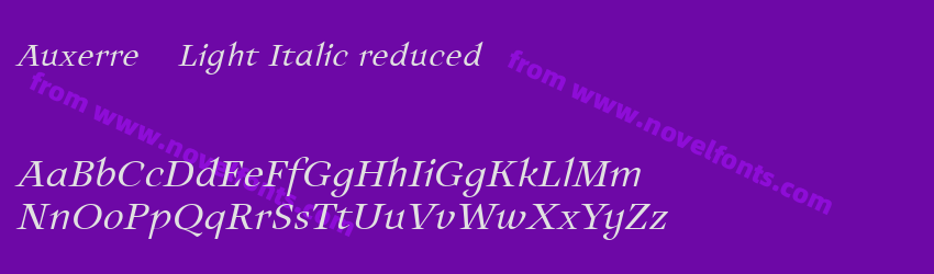 Auxerre 46 Light Italic reducedPreview