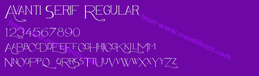 Avanti Serif RegularPreview