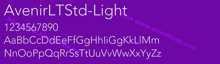 AvenirLTStd-LightPreview