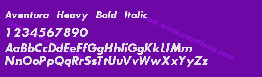 Aventura Heavy Bold ItalicPreview