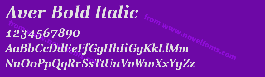 Aver Bold ItalicPreview