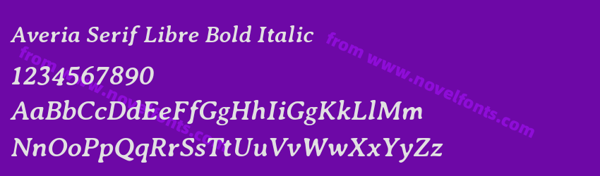 Averia Serif Libre Bold ItalicPreview