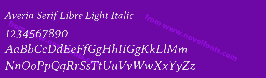 Averia Serif Libre Light ItalicPreview