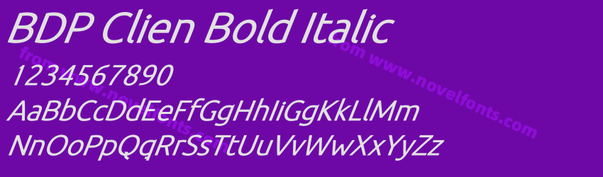 BDP Clien Bold ItalicPreview