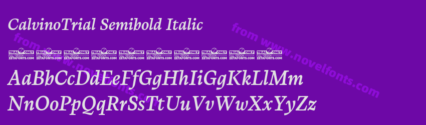 CalvinoTrial Semibold ItalicPreview